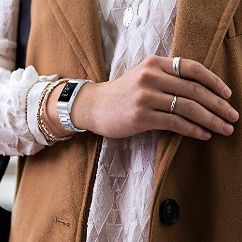 Simpeak Correa Compatible con Fitbit Charge 2 (5.5-8.1 Pulgadas), Correa de Acero Inoxidable Reemplazo Wristband Pulseras de Repuesto Bandas Compatible con Fitbit Charge 2 Fitness,Plata Simpeak Correa Compatible con Fitbit Charge 2 (5.5-8.1 Pulgadas), Correa de Acero Inoxidable Reemplazo Wristband Pulseras de Repuesto Bandas Compatible con Fitbit Charge 2 Fitness,Plata