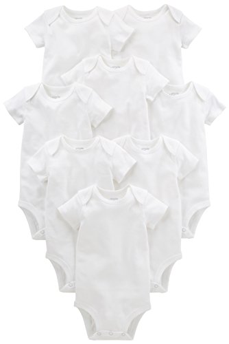 Simple Joys by Carter's Baby paquete de 8 body de manga corta ,Blanco ,24 Meses