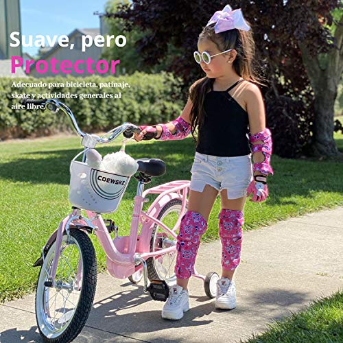 Simply Kids Innovadora Suave Coderas y Rodilleras para Niño con Guantes Bici I Protecciones Patines Niño w/Bolsa de Malla I Protección de Patinaje, Monopatín, Bicicleta, Hoverboard, Skate