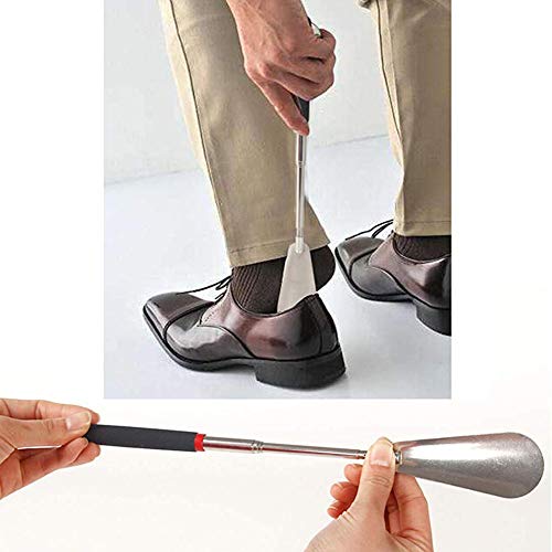 SIMUER 2 Piezas Calzador Telescópico Ajustable de Acero Inoxidable Mango Largo Zapato Cuerno Fácil de Utilizar para Hombres Mujeres Niños Mayores SIMUER 2 Piezas Calzador Telescópico Ajustable de Acero Inoxidable Mango Largo Zapato Cuerno Fácil de Utilizar para Hombres Mujeres Niños Mayores