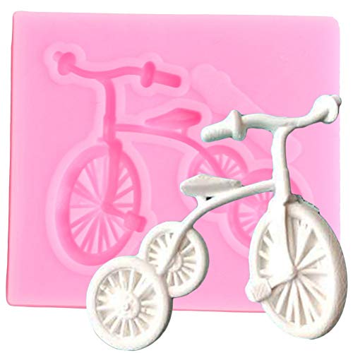 SIMUER Forma de Bicicleta Molde de Silicona Magdalena Moldes de Fondant Herramienta de decoración de Pasteles   Juguete para bebés Molde de Pasta de Chocolate Molde de Arcilla de Caramelo de Resina