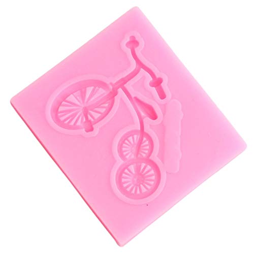 SIMUER Forma de Bicicleta Molde de Silicona Magdalena Moldes de Fondant Herramienta de decoración de Pasteles   Juguete para bebés Molde de Pasta de Chocolate Molde de Arcilla de Caramelo de Resina