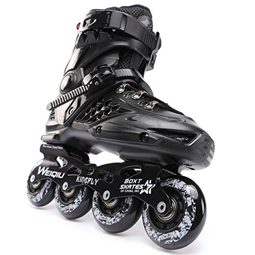 Sin Miedo Hombre Agresivo Patines En Línea Patines Negro Senior, Patines Cómodos para Los Niños Adultos Chica Negro,Negro,42EU