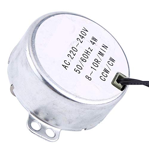 Sincronizador sincrónico de la placa giratoria Motor 50 / 60Hz Frecuencia AC 220~240V Motor con engranaje CW/CCW 4W(8-10RPM)