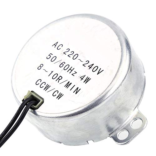 Sincronizador sincrónico de la placa giratoria Motor 50 / 60Hz Frecuencia AC 220~240V Motor con engranaje CW/CCW 4W(8-10RPM)