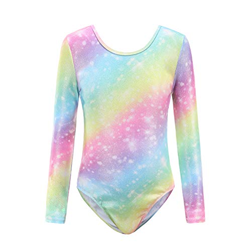 Maillot de gimnasia rítmica, para niñas y mujeres, spandex, manga larga,  competición de rendimiento, ropa de entrenamiento deportivo, hecha a mano,  lila, 14 años : : Moda