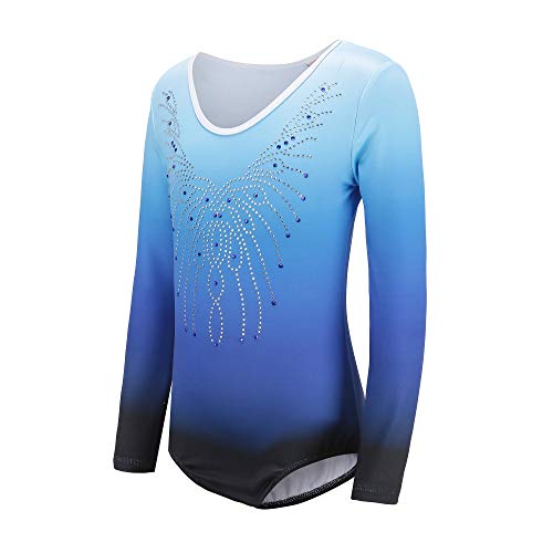 Sinoem Leotardos Gimnásticos para Niñas Manga Larga Maillot de Gimnasia Colorido Gimnasia Leotard para Niñas 5-12Años (5-6 Años, Azul -Manga Larga) Sinoem Leotardos Gimnásticos para Niñas Manga Larga Maillot de Gimnasia Colorido Gimnasia Leotard para Niñas 5-12Años (5-6 Años, Azul -Manga Larga)