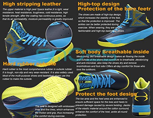 SINOES Hombres Respirable Baloncesto Zapatillas Nuevo Al Aire Libre Cima Mas Alta Zapatos Atléticos Zapatos De Running Ligeros