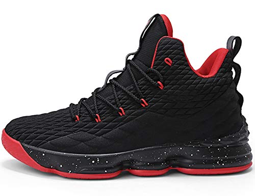 SINOES Zapatillas de Baloncesto para Hombre, Botas de Baloncesto de absorción de Choque de Rendimiento Zapatillas de Entrenamiento Ligeras Transpirable Suave Estudiante al Aire Libre