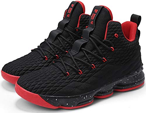 SINOES Zapatillas de Baloncesto para Hombre, Botas de Baloncesto de absorción de Choque de Rendimiento Zapatillas de Entrenamiento Ligeras Transpirable Suave Estudiante al Aire Libre