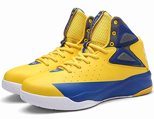 SINOES Zapatillas De Baloncesto para Hombre, Botas De Baloncesto De Absorción De Choque De Rendimiento Zapatillas KPU + De Tejido Ligero