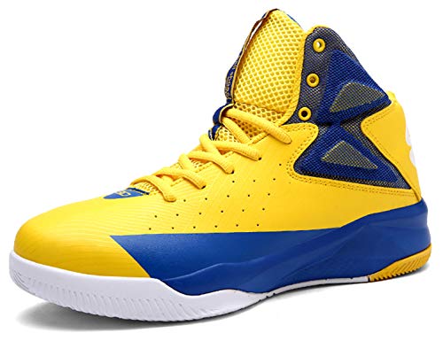 SINOES Zapatillas De Baloncesto para Hombre, Botas De Baloncesto De Absorción De Choque De Rendimiento Zapatillas KPU + De Tejido Ligero