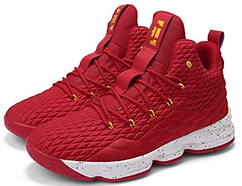 SINOES Zapatillas De Baloncesto para Hombre, Botas De Baloncesto De Absorción De Choque De Rendimiento Zapatillas KPU + De Tejido Ligero