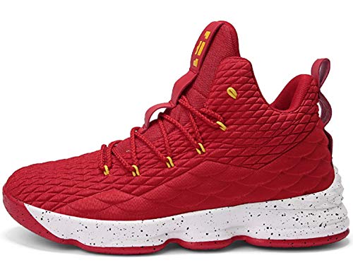 SINOES Zapatillas De Baloncesto para Hombre, Botas De Baloncesto De Absorción De Choque De Rendimiento Zapatillas KPU + De Tejido Ligero