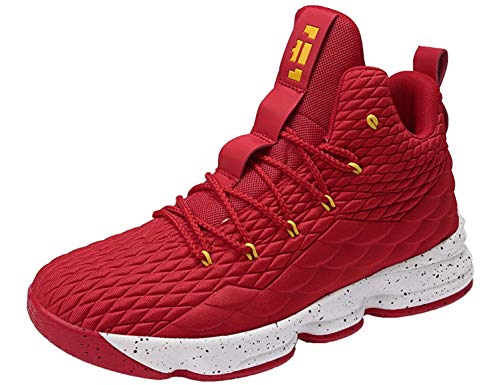 SINOES Zapatillas De Baloncesto para Hombre, Botas De Baloncesto De Absorción De Choque De Rendimiento Zapatillas KPU + De Tejido Ligero