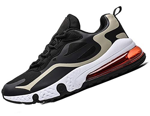 SINOES Zapatillas Hombres Mujer Deporte Running Zapatos para Correr Gimnasio Sneakers Deportivas Padel Transpirables Casual Negro 42 EU