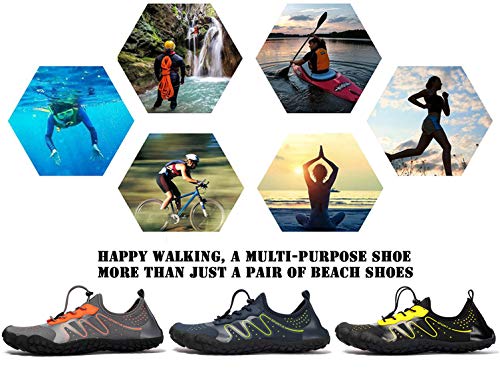 SINOES Zapatos de Agua Hombre Mujer Zapatillas Snorkel Bucear Surf Deportes Acuáticos Escarpines Vela Mar Río Aqua Calzado Piscina Playa Yoga Transpirable de Secado Rápido