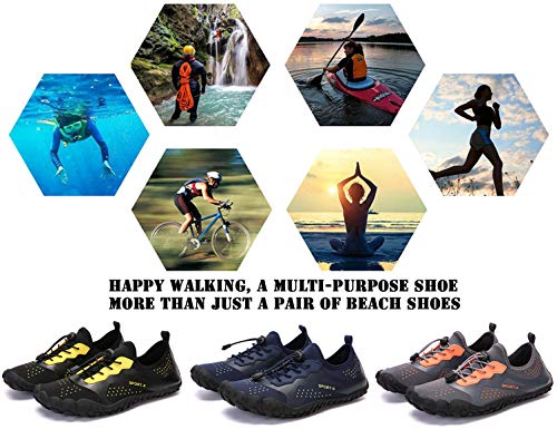 SINOES Zapatos de Agua Unisex Zapatos de Piel descalza para Run Dive Surf Swim Beach Yoga