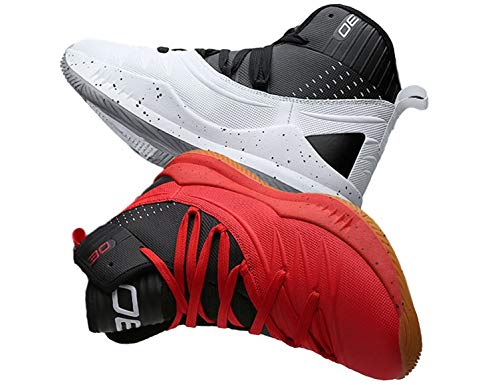 SINOES Zapatos de Hombres Mujer Spring Fall New Sneakers/Academy Breathable Zapatillas de Baloncesto/High-Top Wear-Resistant Zapatillas Antideslizantes Zapatos