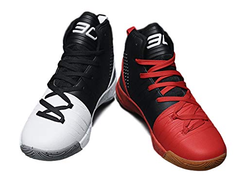 SINOES Zapatos de Hombres Mujer Spring Fall New Sneakers/Academy Breathable Zapatillas de Baloncesto/High-Top Wear-Resistant Zapatillas Antideslizantes Zapatos