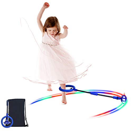 Sinwind Anillo de Salto Bola Intermitente, Bola de Salto de Tobillo, Anillo de Salto Intermitente, LED Plegable Saltar Bola, Colorida Anillo de Salto para Niños y Adultos (Azul) Sinwind Anillo de Salto Bola Intermitente, Bola de Salto de Tobillo, Anillo de Salto Intermitente, LED Plegable Saltar Bola, Colorida Anillo de Salto para Niños y Adultos (Azul)