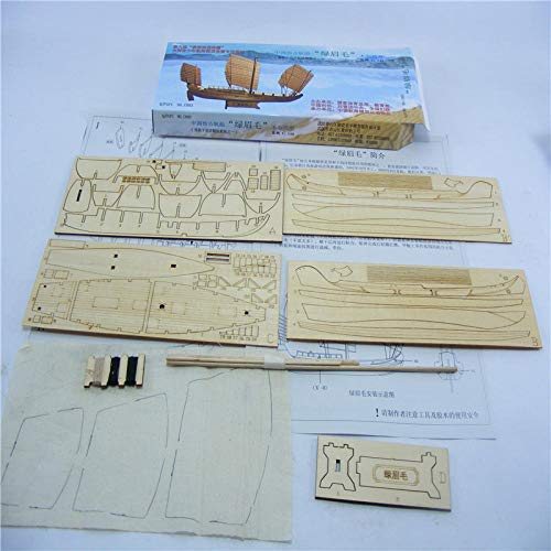 SIourso Maquetas De Barcos De Madera Modelos De Barcos De Madera Kits Barcos Modelo De Barco Kit De Modelo De Juguete Educativo De Velero Escala De Madera 1/148 Velero Antiguo Chino