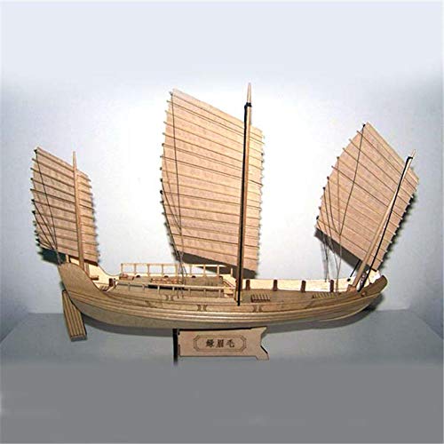 SIourso Maquetas De Barcos De Madera Modelos De Barcos De Madera Kits Barcos Modelo De Barco Kit De Modelo De Juguete Educativo De Velero Escala De Madera 1/148 Velero Antiguo Chino