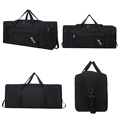 Sipobuy Bolsa De Viaje Plegable De 80L, Bolsa De Gimnasio Deportiva, Compartimento para Zapatos, Holdal, Ligera E Impermeable, De Gran Capacidad, Unisex (Grey)