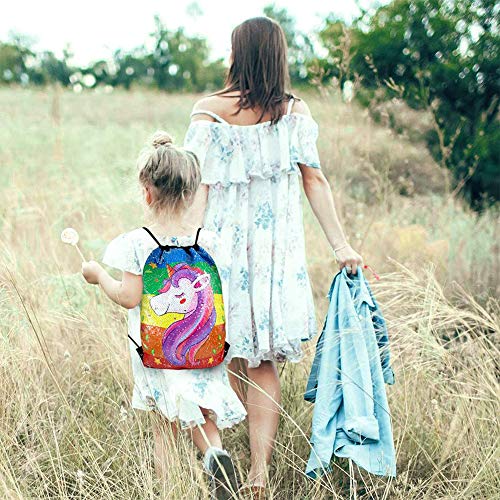 Sirena Bolsa de Lentejuelas Magic Reversible Mochila Brillante Bolsa de Danza para Niñas Mujeres Niños 30×40cm