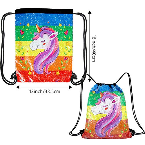 Sirena Bolsa de Lentejuelas Magic Reversible Mochila Brillante Bolsa de Danza para Niñas Mujeres Niños 30×40cm