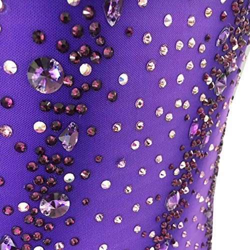 SISHUINIANHUA Vestido de Patinaje sobre Hielo de Las niñas de Patinaje artístico Vestido de Las Mujeres la Ropa del Funcionamiento competitivo de la Gimnasia rítmica del Traje del Ballet,XXXXL