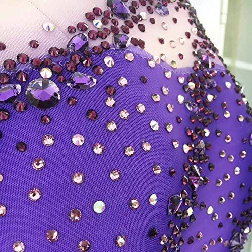 SISHUINIANHUA Vestido de Patinaje sobre Hielo de Las niñas de Patinaje artístico Vestido de Las Mujeres la Ropa del Funcionamiento competitivo de la Gimnasia rítmica del Traje del Ballet,XXXXL