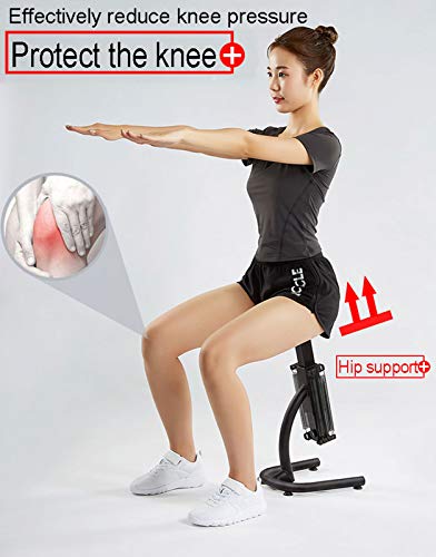 Sissy Squat, Máquinas de Piernas Sentadilla Multifuncional Sissy, Maquinas Fitness para Ejercicios de Cadera/piernas/Abdominales, Altura Ajustable