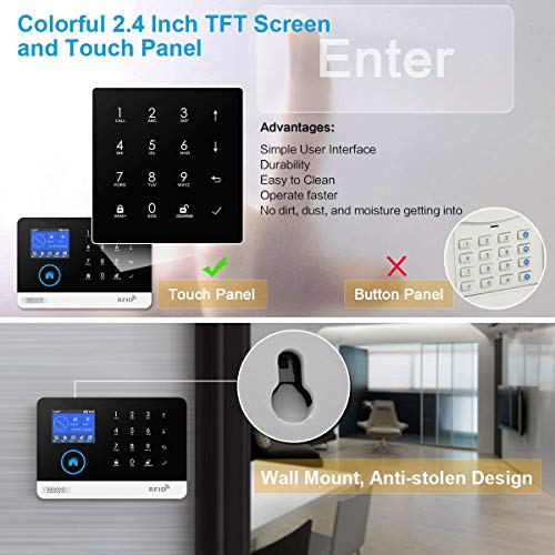 Sistema de Alarma Inalámbrico Gsm WiFi para Seguridad del Hogar Kit de Alarma Antirrobo Control Remoto de Phone APP Idioma Español Alarma de Marcación Automática Sistema de Alarma Inalámbrico Gsm WiFi para Seguridad del Hogar Kit de Alarma Antirrobo Control Remoto de Phone APP Idioma Español Alarma de Marcación Automática