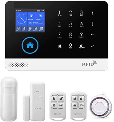 Sistema de Alarma Inalámbrico Gsm WiFi para Seguridad del Hogar Kit de Alarma Antirrobo Control Remoto de Phone APP Idioma Español Alarma de Marcación Automática