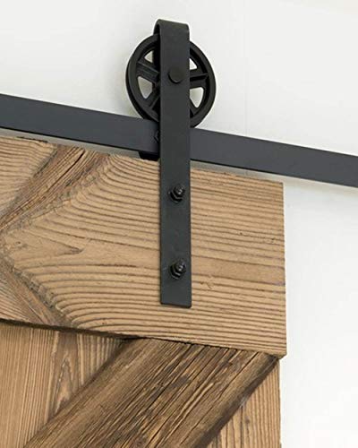 Sistema de puerta corredera, rueda de radios de 200 cm, juego completo con ruedas y carril, sistema de puerta corredera de 2 metros, rueda de radios -Spoke wheel black Sistema de puerta corredera, rueda de radios de 200 cm, juego completo con ruedas y carril, sistema de puerta corredera de 2 metros, rueda de radios -Spoke wheel black