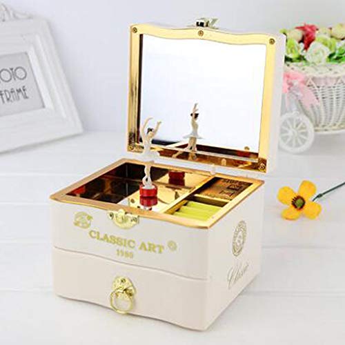 Siunwdiy Joyero Musical con la Caja giratoria clásico bailarín de la Bailarina Collar de la música del Anillo del Organizador del almacenaje para los niños de Las Mujeres de,Blanco Siunwdiy Joyero Musical con la Caja giratoria clásico bailarín de la Bailarina Collar de la música del Anillo del Organizador del almacenaje para los niños de Las Mujeres de,Blanco