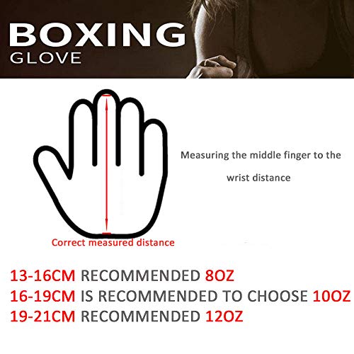 SIWUXIE Guantes De Boxeo Deportivos Elite, Guantes De Entrenamiento Muay Thai Sanda para Adultos, Diseñados para Taekwondo MMA Y Competencia,Rojo,12oz