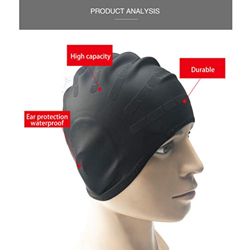 SJWR Gorro de baño de Silicona para Mujer para Cabello Largo, diseño ergonómico 3D Gorras de natación de Silicona para Mujeres, niños, Hombres, Adultos, niños, niñas,Yellow SJWR Gorro de baño de Silicona para Mujer para Cabello Largo, diseño ergonómico 3D Gorras de natación de Silicona para Mujeres, niños, Hombres, Adultos, niños, niñas,Yellow
