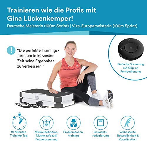 skandika - Plataforma vibratoria 900 Plus - 3D-Vibraciones - Bluetooth - Mando a Distancia - Peso 23 kg (Gris) skandika - Plataforma vibratoria 900 Plus - 3D-Vibraciones - Bluetooth - Mando a Distancia - Peso 23 kg (Gris)
