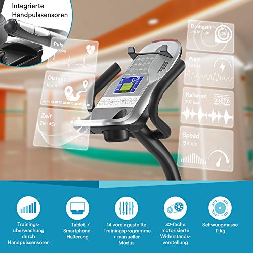 skandika Veien - Bicicleta Reclinable - sensores de Pulso - 32 Niveles controlados por Ordenador - Entrenador de Bicicleta/ergómetro reclinado skandika Veien - Bicicleta Reclinable - sensores de Pulso - 32 Niveles controlados por Ordenador - Entrenador de Bicicleta/ergómetro reclinado