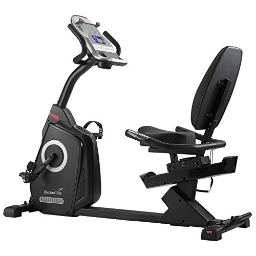 skandika Veien - Bicicleta Reclinable - sensores de Pulso - 32 Niveles controlados por Ordenador - Entrenador de Bicicleta/ergómetro reclinado skandika Veien - Bicicleta Reclinable - sensores de Pulso - 32 Niveles controlados por Ordenador - Entrenador de Bicicleta/ergómetro reclinado