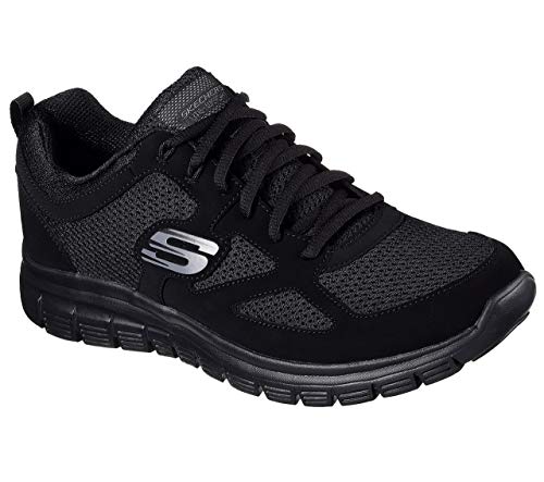 Skechers Burns 52635-bbk, Zapatillas para Hombre, Negro (Black 52635/Bbk), 41 1/2 EU Skechers Burns 52635-bbk, Zapatillas para Hombre, Negro (Black 52635/Bbk), 41 1/2 EU