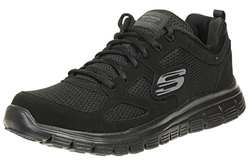 Skechers Burns 52635-bbk, Zapatillas para Hombre, Negro (Black 52635/Bbk), 41 1/2 EU