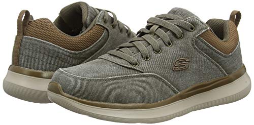 Skechers Delson 2.0 Kemper, Zapatillas Hombre, Verde (Khaki Canvas Khk), 45 EU Skechers Delson 2.0 Kemper, Zapatillas Hombre, Verde (Khaki Canvas Khk), 45 EU
