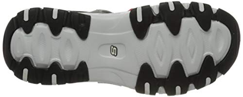 Skechers D'lites 2.0-Mega Summer, Sandalias de Talón Abierto Mujer, Negro (Black Webbing/Red Trim BKRD), 41 EU Skechers D'lites 2.0-Mega Summer, Sandalias de Talón Abierto Mujer, Negro (Black Webbing/Red Trim BKRD), 41 EU