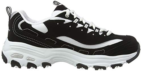 Skechers D'Lites-Biggest Fan, Zapatillas Mujer, Negro (BKW Black Trubuck/Mesh/Trim), 36 EU Skechers D'Lites-Biggest Fan, Zapatillas Mujer, Negro (BKW Black Trubuck/Mesh/Trim), 36 EU