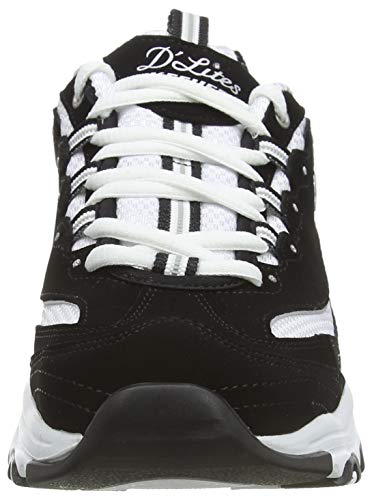 Skechers D'Lites-Biggest Fan, Zapatillas Mujer, Negro (BKW Black Trubuck/Mesh/Trim), 39 EU Skechers D'Lites-Biggest Fan, Zapatillas Mujer, Negro (BKW Black Trubuck/Mesh/Trim), 39 EU