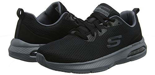 Skechers Dyna-Air, Zapatillas Hombre, Negro (BKCC Black Mesh/Charcoal Trim), 43 EU