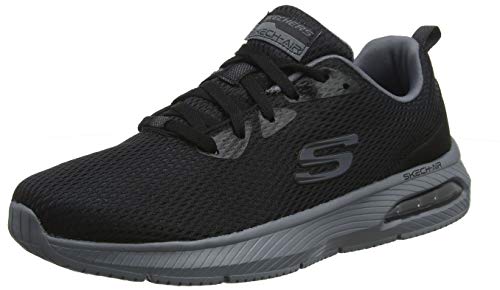 Skechers Dyna-Air, Zapatillas Hombre, Negro (BKCC Black Mesh/Charcoal Trim), 43 EU